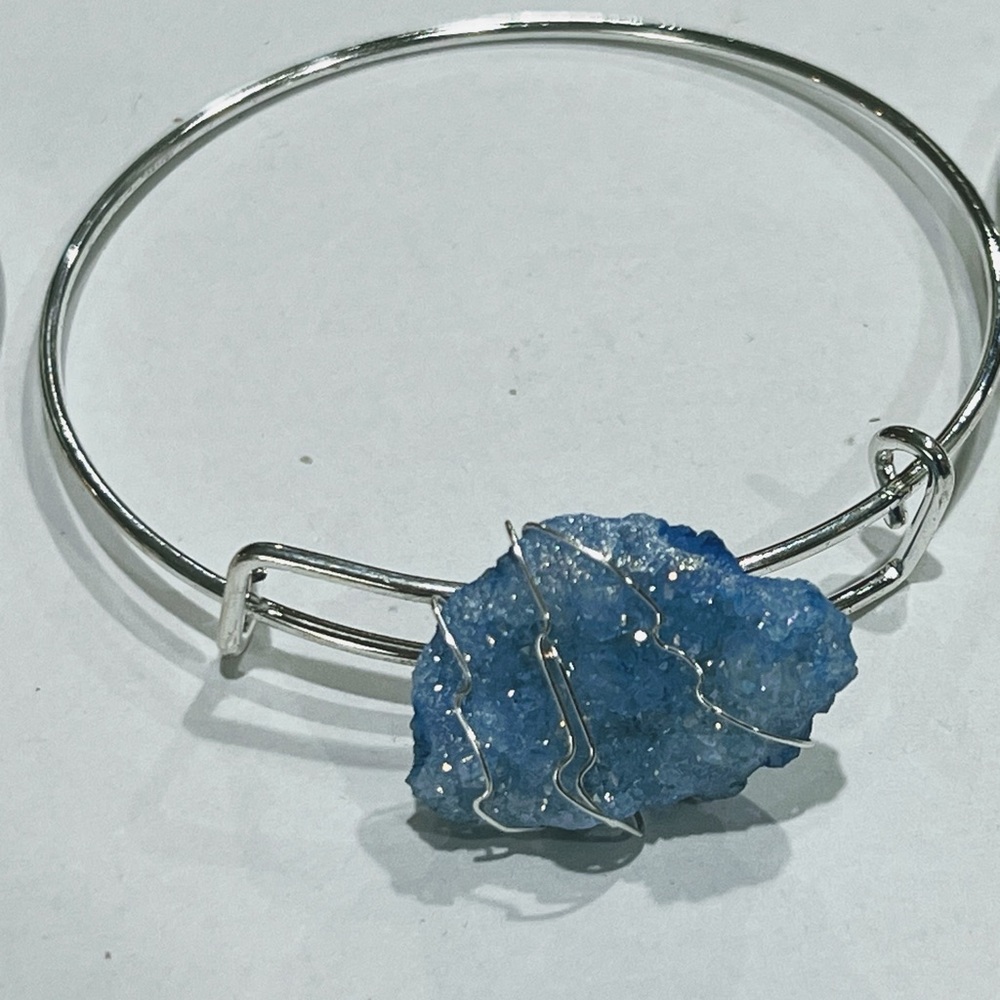 New handmade wire wrapped Druzy Geode Bracelets $16 each